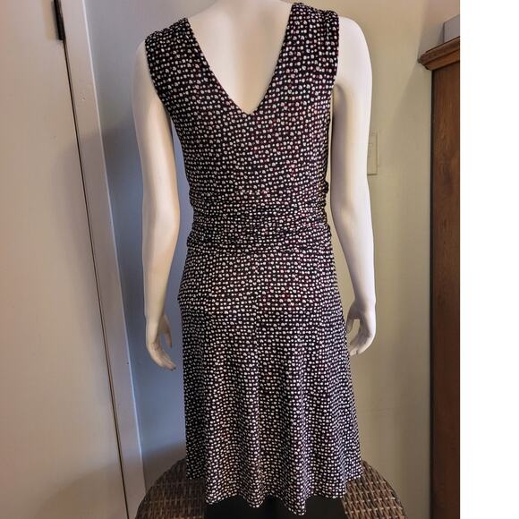 Studio 1940 Black Polka Dot Fit & Flare Midi Dress Size 8 Modest Church Career - Picture 3 of 9